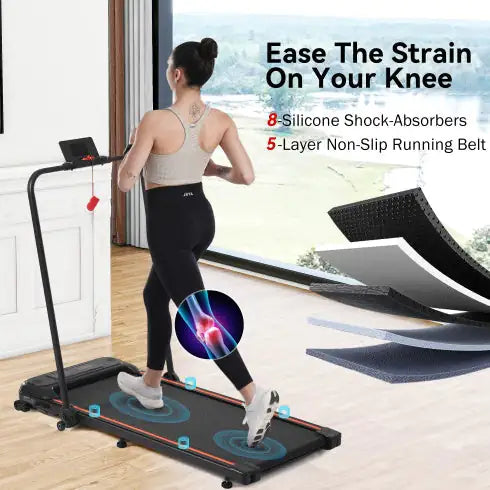 NEW Folding Walking Pad Under Desk Treadmill For Home Office -2.5HP Walking Treadmill With Incline 0.5-7.5MPH 265LBS Capacity Treadmill For Walking Running - Two Ways To Adjust Speed